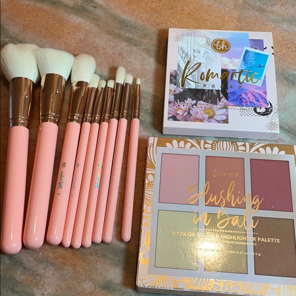 BH COSMETICS blush & shadow palettes & brush set